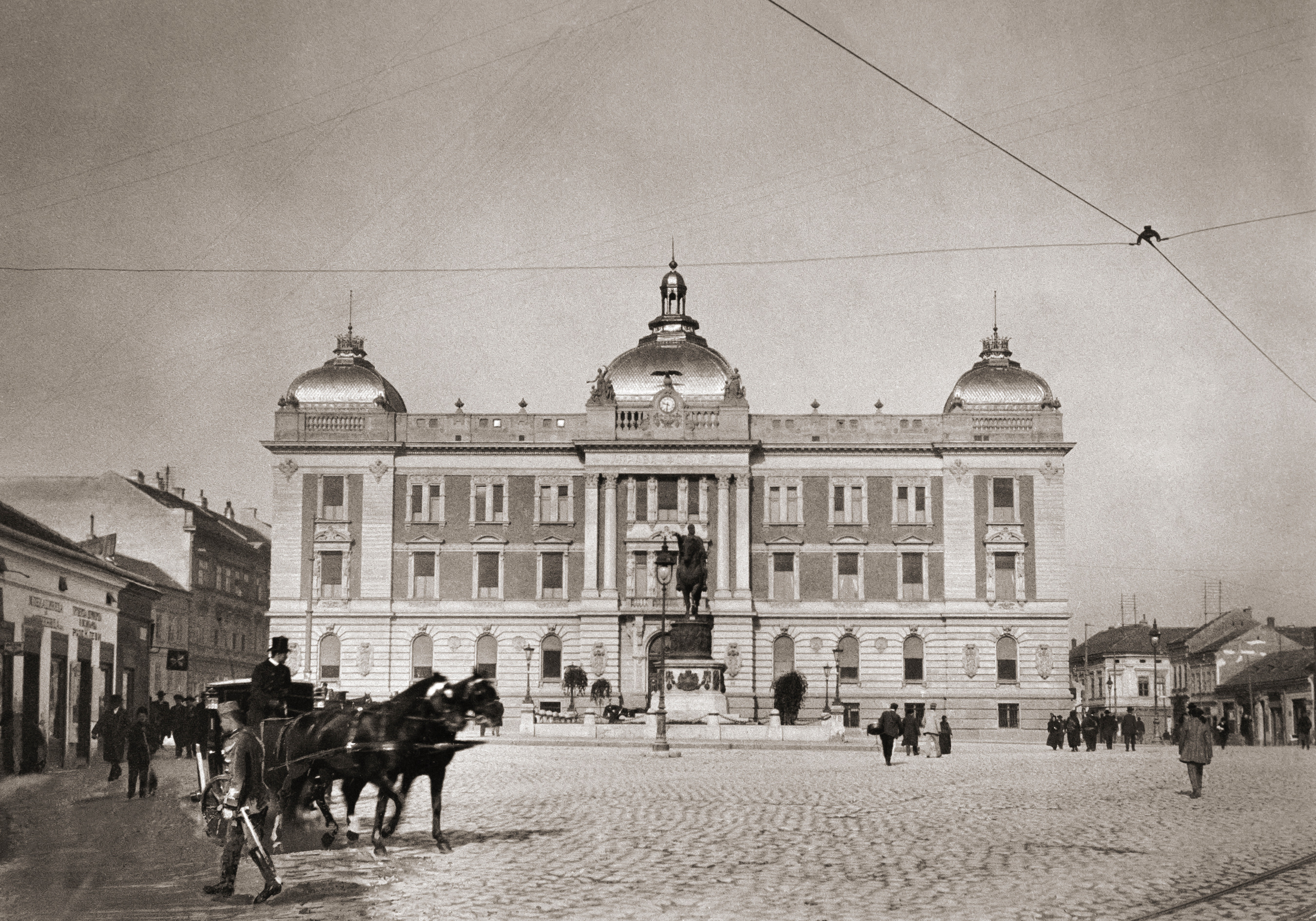 Photo: Anonymous, circa 1910. It was built in 1903 Designed by arch. Andre Stevanović and  arch. Nikola Nestorović. - Framed, glazed, with museum grade matt 20 x 16” ($140)